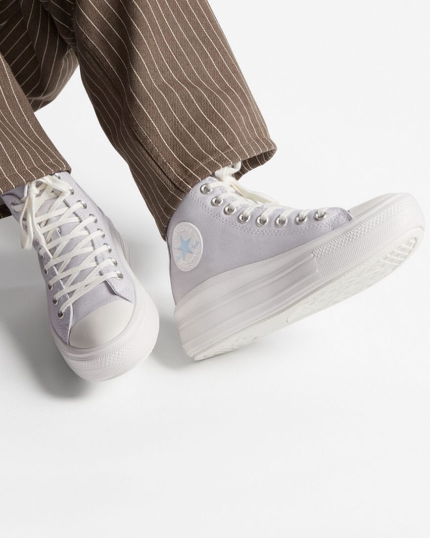 Women's Converse Chuck Taylor All Star Move High Top Platform Shoes Purple / White | AU 94610R